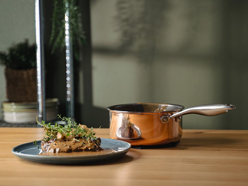 SET DE CASSEROLES HYBRIDE ANTIADHÉSIF CUIVRE - 2 PIÈCES - 2