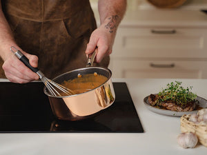 SET DE CASSEROLES HYBRIDE ANTIADHÉSIF CUIVRE - 2 PIÈCES - 3