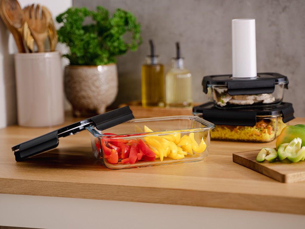 CONTENANT EN VERRE SOUS VIDE RECTANGULAIRE – 1480ML - 4