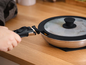 POÊLE À FRIRE MIXTE AVEC MANCHE AMOVIBLE – ENSEMBLE DE 3 PIÈCES - 5