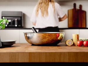 ENSEMBLE DE POÊLE À WOK AVEC POIGNÉE DÉTACHABLE 30CM - 5