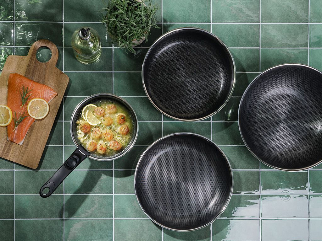 ENSEMBLE DE SAUCIER AVEC POIGNÉE DÉTACHABLE 18CM - 6