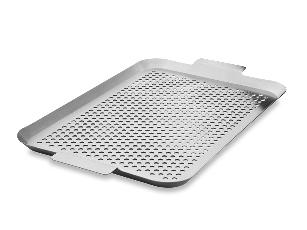 PLATEAU BBQ EN ACIER INOXYDABLE 50×30 CM - 1
