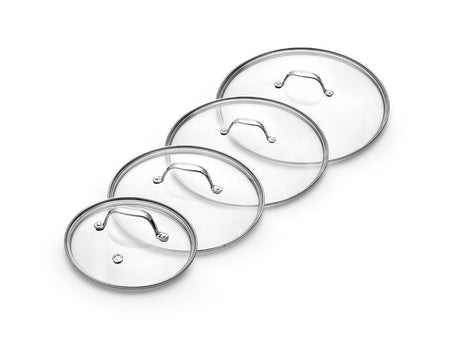 SET DE COUVERCLES EN VERRE 18/24/26/28 CM – 4 PIÈCES - 1