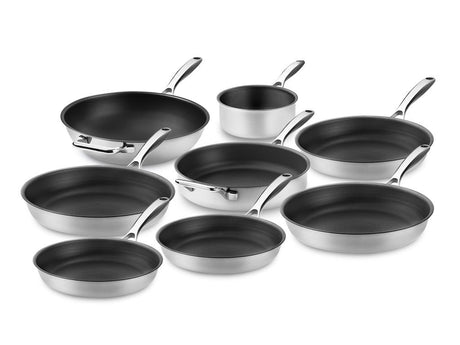 ZERO – BATTERIE DE CUISINE ANTIADHÉSIVE NATURELLE - 12 PIÈCES - 1