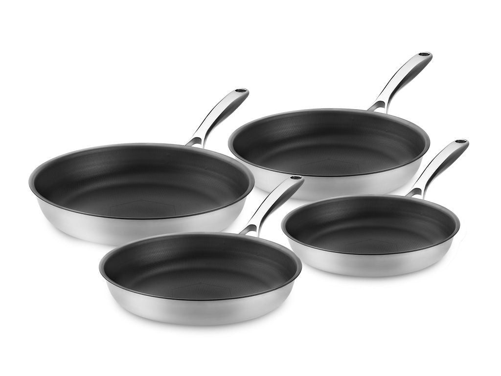 ZERO – SET DE POÊLES ANTIADHÉSIVES NATURELLES – 4 PIÈCES - 1