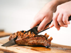 ENSEMBLE DE COUTEAUX FOURCHETTE À VIANDE + TRANCHER - 6