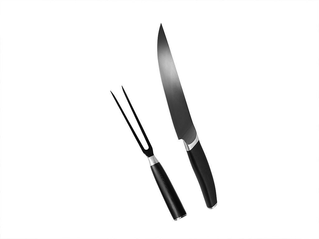 ENSEMBLE DE COUTEAUX FOURCHETTE À VIANDE + TRANCHER - 1